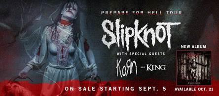 Slipknot, KORN & King 810 graphic.