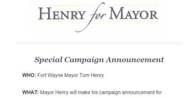 Mayor Henry re-election announcement