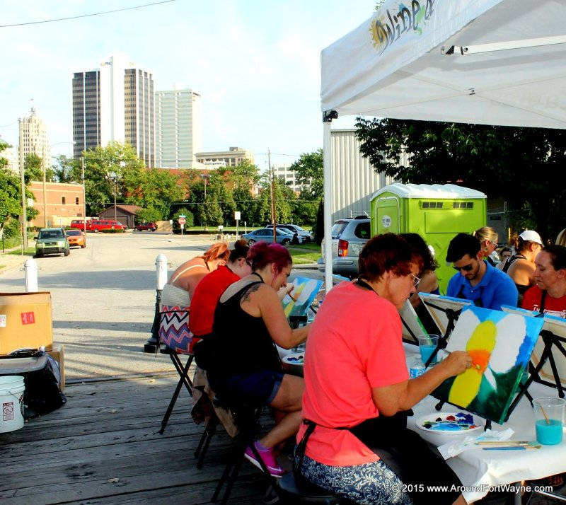 Wine and Canvas on the Historic Wells Street Bridge