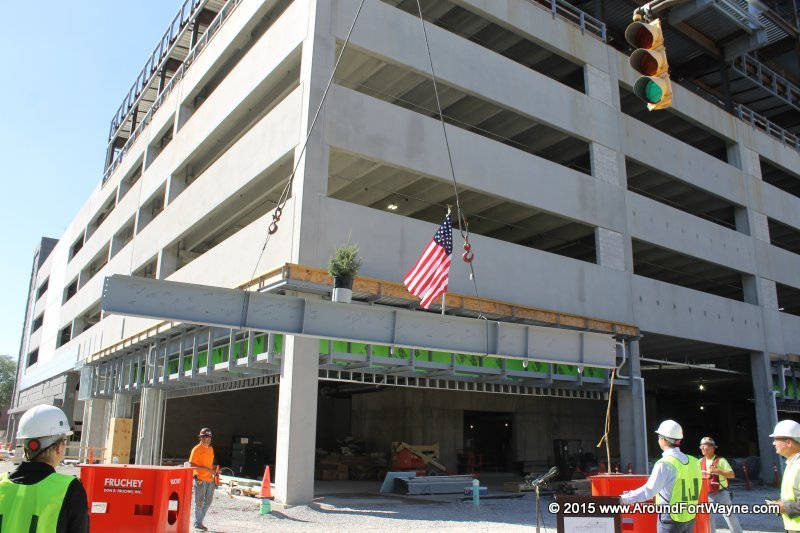 Final I-beam going up