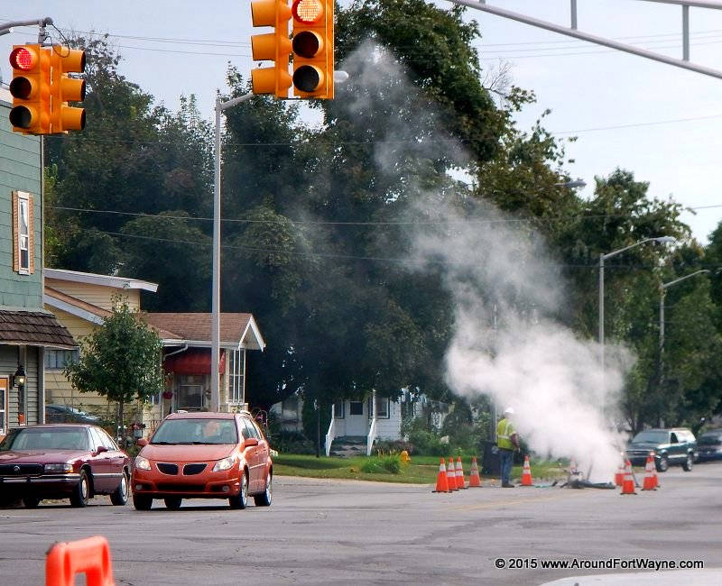 Smoke testing at Sprint Street and Sherman Boulevard