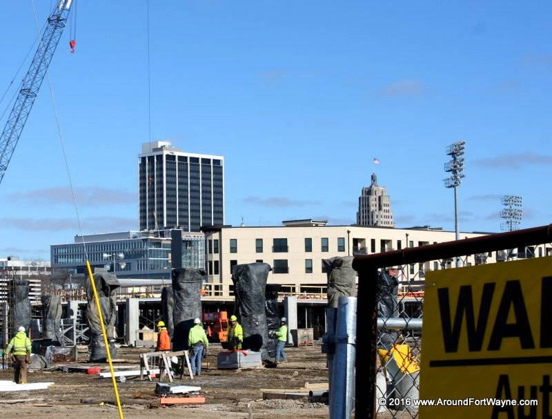 Cityscape Flats, one of the current under construction projects in downtown Fort Wayne.