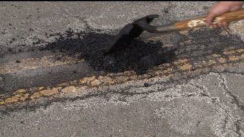 INDOT photo of pothole repair