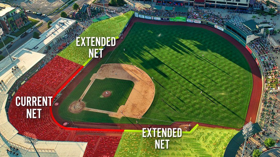 Parkview Field extended netting
