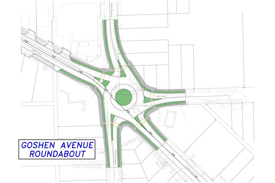 Goshen Avenue Roundabout rendering