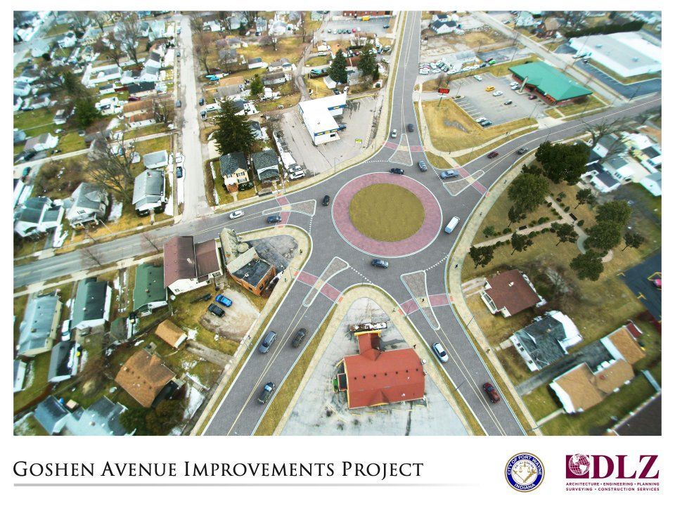 Goshen Avenue Roundabout rendering