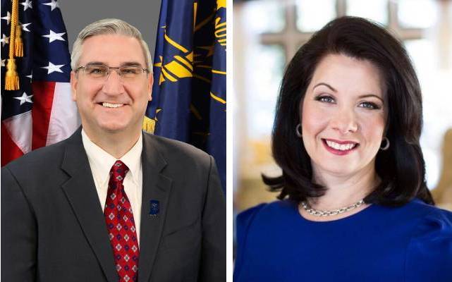 Indiana Governor Eric Holcomb and First Lady Janet Holcomb