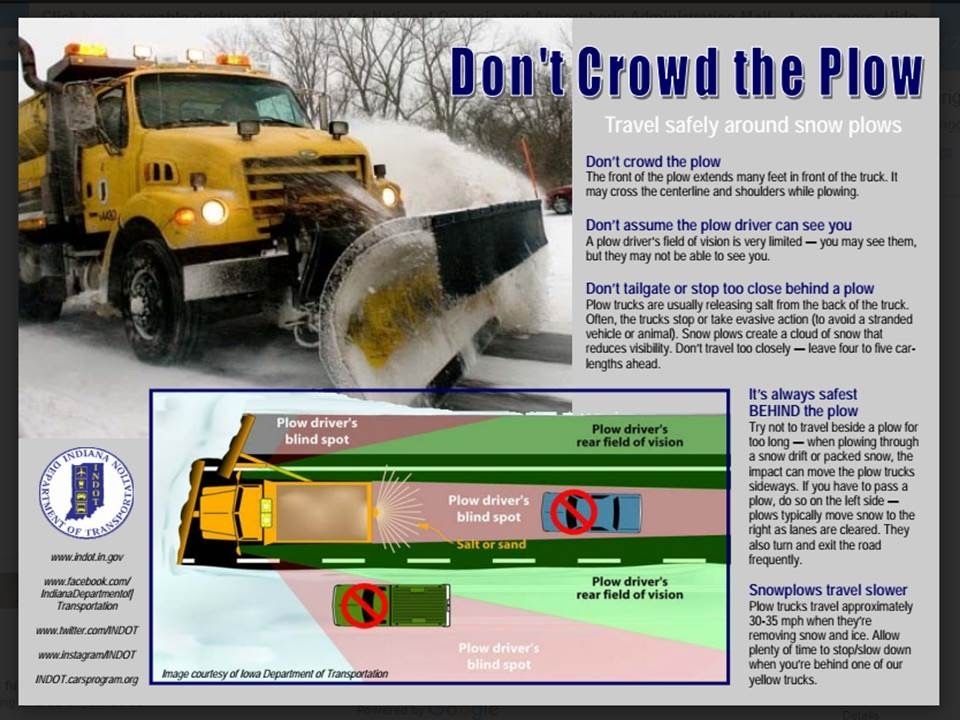 call-out of snowplows Indiana Department of Transportation