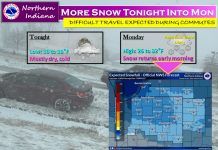 NWS: More snow tonight into Monday